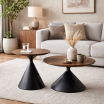 Modern Wooden Coffee Table - Nordic, Homestay - Black