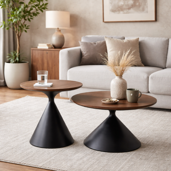 Modern Wooden Coffee Table - Nordic, Homestay - Black