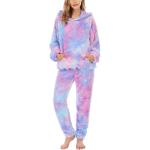2-Piece Wearable Blanket Hoodie Set Oversized Fleece Tie-Dye Hooded Sweatshirt and Lounge Pants Loungewear Cozy One Size Fits All