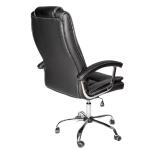 Loco Mid-Back Office Chair Ergonomic Desk Chair with Polished Chrome Base Fixed Armrests 360 Degree Swivel Task Chair Black