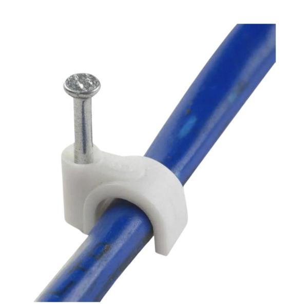 Shind White 25mm Cable Clips – Pack of 45 Pieces