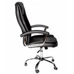 Loco Mid-Back Office Chair Ergonomic Desk Chair with Polished Chrome Base Fixed Armrests 360 Degree Swivel Task Chair Black