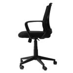 Magma Mid-Back Mesh Office Chair Ergonomic Computer Desk Chair with Fixed Armrests Nylon Base Swivel Task Chair Black