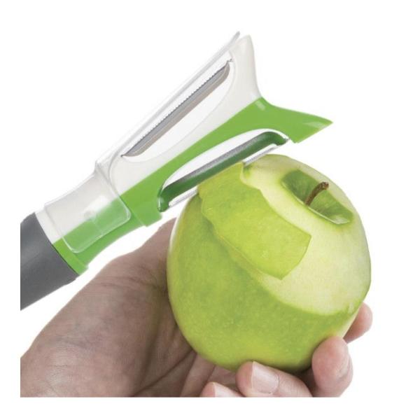 Dual Blade Vegetable & Fruit Peeler – Julienne and Straight Blade – 2-in-1 Kitchen Tool