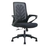 Aurora Ergonomic Mid-Back Mesh Office Chair Height Adjustable Recliner Swivel Task Chair with Armrests Black
